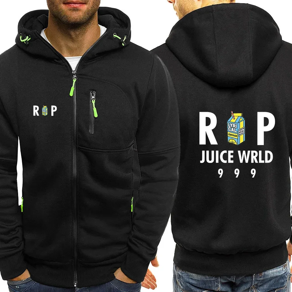 

Juice WRLD 2024 Men's New Spring And Autumn Fashion Hoodies Tracksuit Hooded Sweatshirt Long Sleeve Zipper Slim Coat Jacket Tops