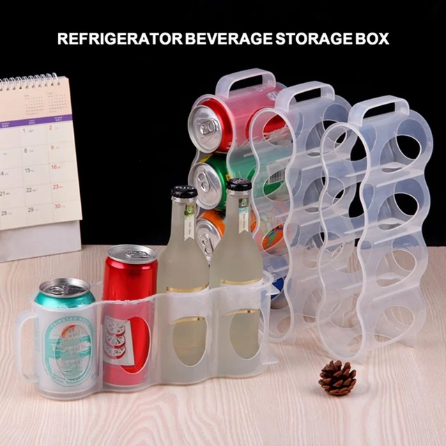 2Pcs Soda Can Storage Rack Stackable Beverage Can Organizer Non-slip Can  Dispenser Holder Space Saving Water Bottle Beverage - AliExpress