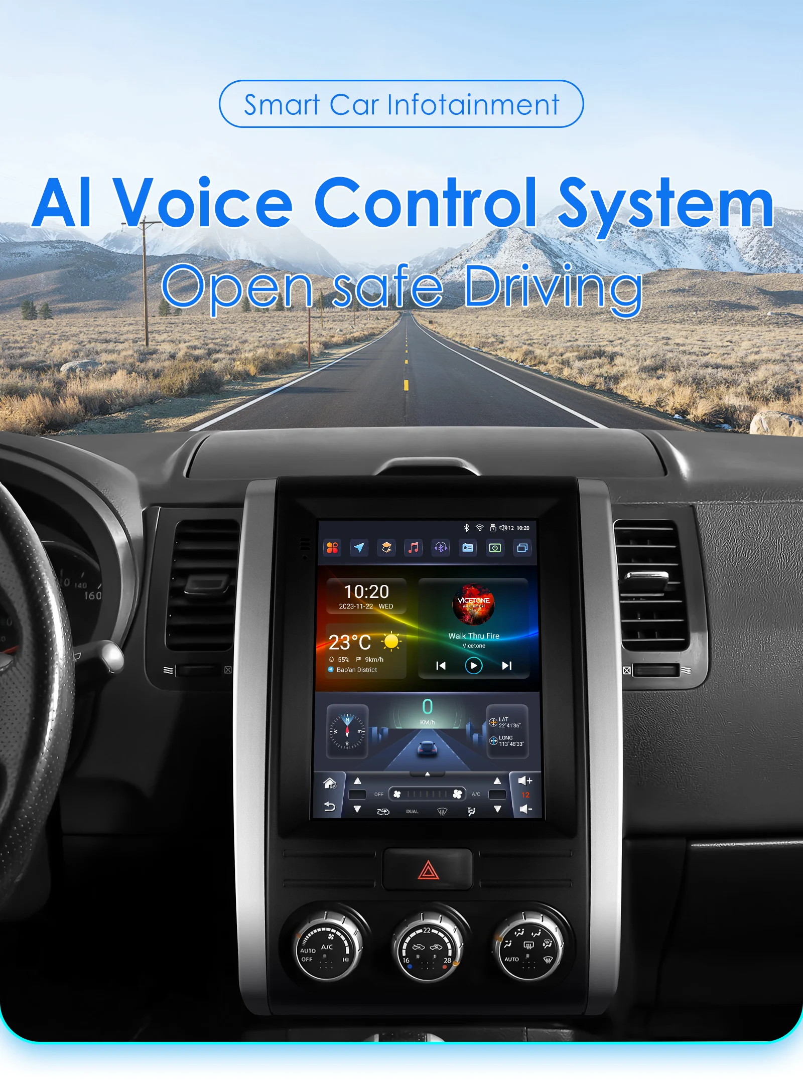 Hizpo Carplay Android Auto im Tesla-Stil Multimedia-Player für Nissan X-Trail XTrail X Trail 2 T31 MX6 Autoradio Stereo BT – Detail 4