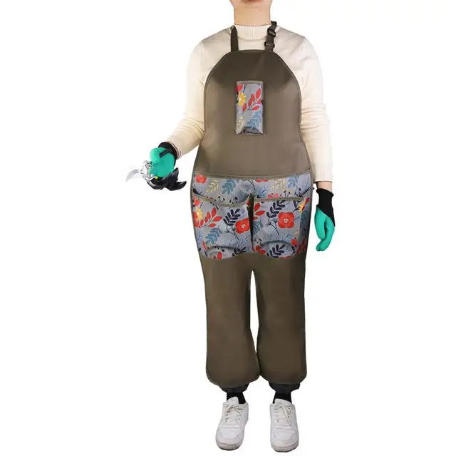 Munka Kötény Zsebekkel Szerszám Állítható Művész Több Zsebű Lábak Kötényei Szennyeződésálló Oxford Ruhás