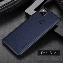 Luxury Cross Pattern Leather Cover Case - Pixel 4 XL (Dark blue)