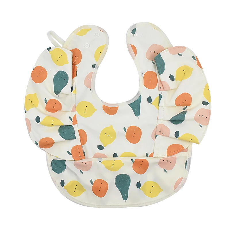 INS Nordic Style Baby Bibs Waterproof Short Sleeve with Pocket Feeding Waterproof Bib Easy Clean Cute Elephant Bibs Soft PU 6