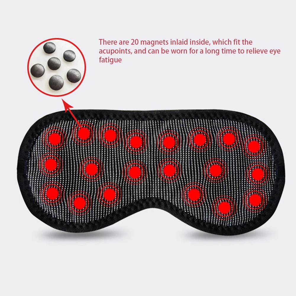 Sleepping Eye Mask Soft Flannel Magnetic Therapy Eye Care Eye Blindfold Cover Shade for Travel Rest Sleep 2