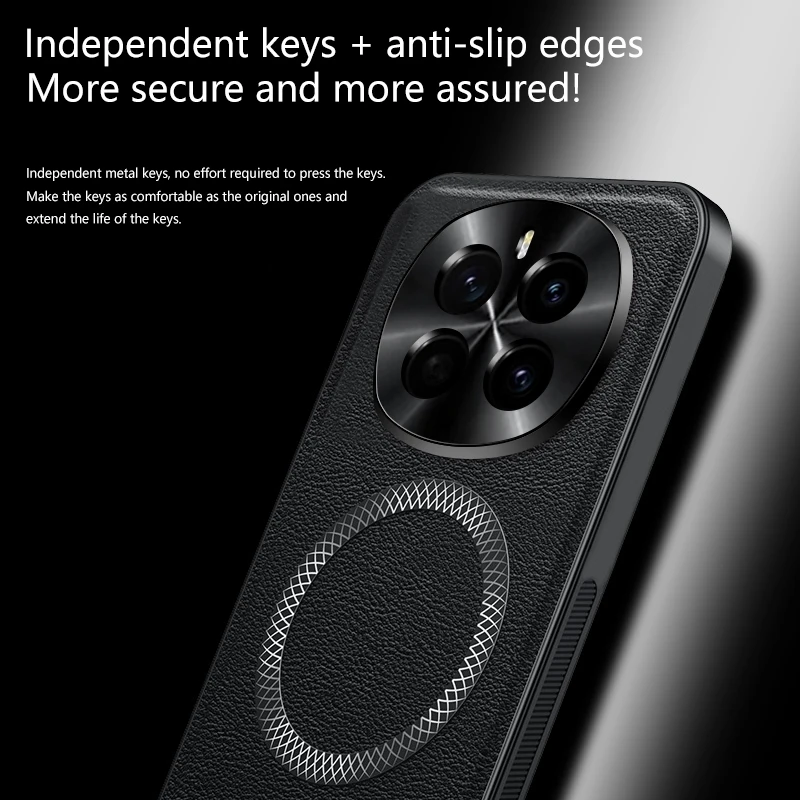 Leather Full-Cover Magnetic Waterproof Shockproof Fingerprint Phone Case