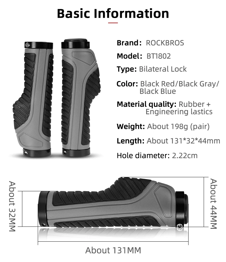 Bicycle Grips Mountain Road Cycling Bike Handlebar Cover Grips Smooth Soft Rubbe