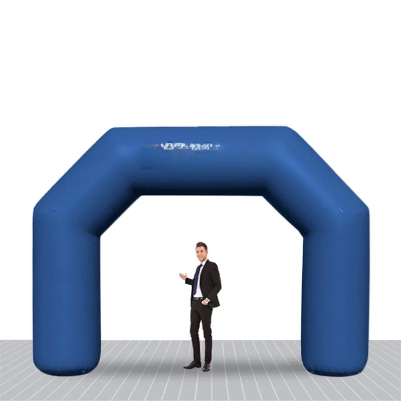 Inflatable Arch Blue with Start Finish Line Banners and Powerful Blower Inflatable Archway Race Outdoor Advertising Promotion