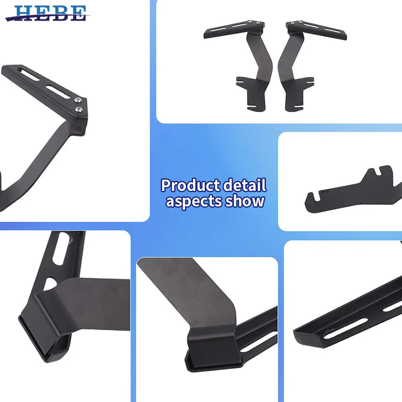 HEBE 아이언 후드 라이트 브래킷 랙 포드 F150 2021 2022 2023 2024 2025용 외부 액세서리