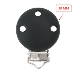 Silicone Round Clips Set - Pack of 5 for DIY Crafts and Jewelry Making (30MM black)