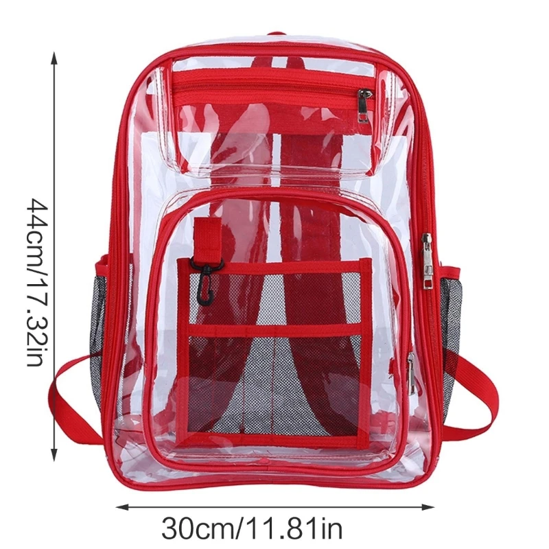 Trendy Clear Rucksack School Book Bag Large Capacity Travel Laptop Backpack