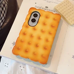 Cute Funny 3D Soda Crackers Phone Case with Cheese Bracelet - Z Fold 8 (Wide) (A)