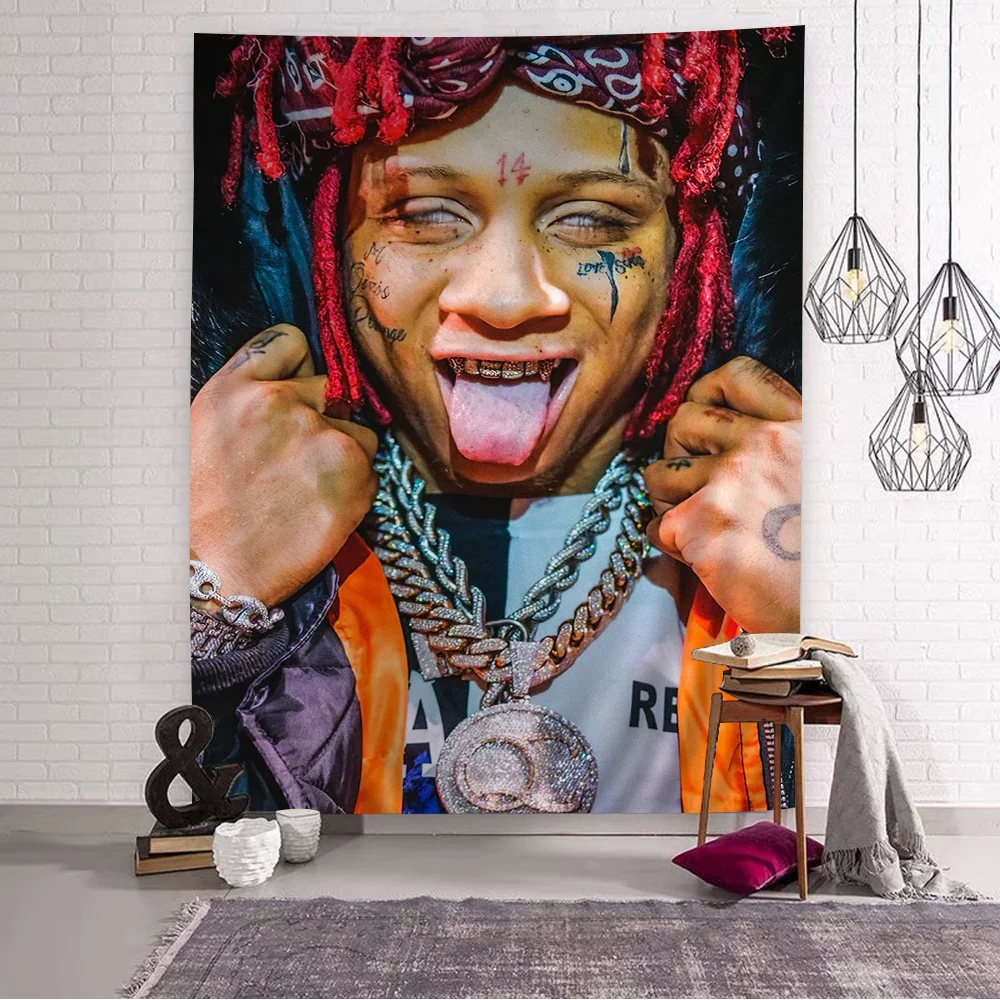 Rapper T-Trippie R-Redds Anime Tapestry Art Science Fiction Room Home Decor Wall Art Decor