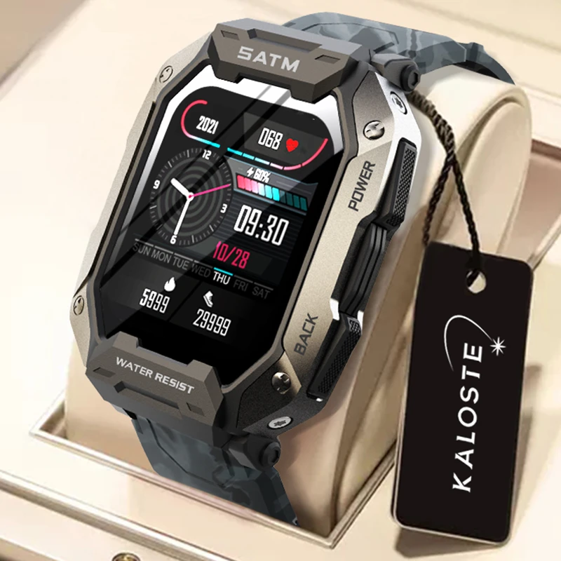 KALOSTE Smart Watch Men Outdoor Sports Watches Waterproof Fitness Tracker Blood Pressure Monitor Smartwatch For Huawei Xiaomi