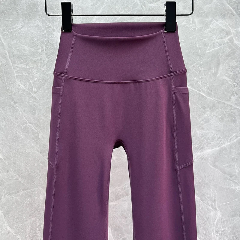 Neue nackte Yoga-Hose mit hoher Taille für Frauen, Micro-Pull-Stretch-Fitness-Unterwäsche, pfirsichfrei, Hüftheben, Abnehmen – Detail 16