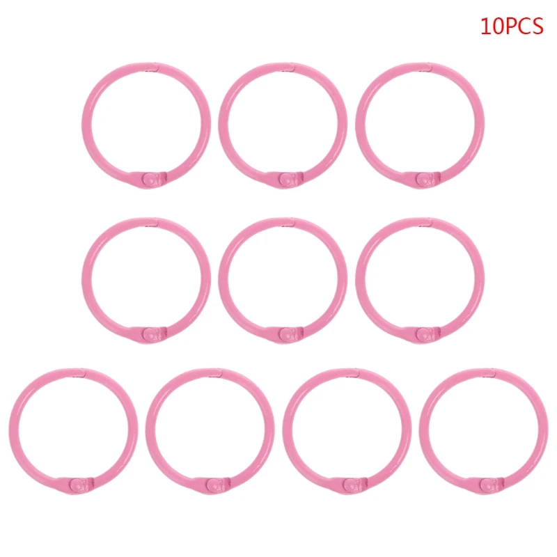 10pcs Metal Loose Leaf Binder Ring Book Hoops DIY Albums School Office Supplies