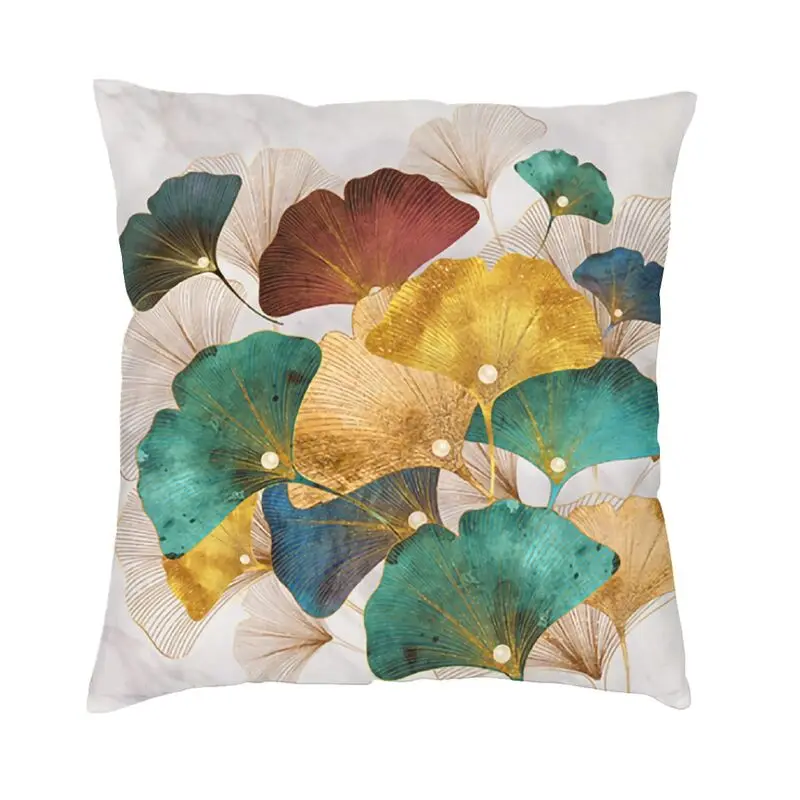 

Ginkgo Leaf Pillow Covers Decor Home Kawaii Flower Outdoor Cushions Cover Square Pillowcase Living Room Decoration