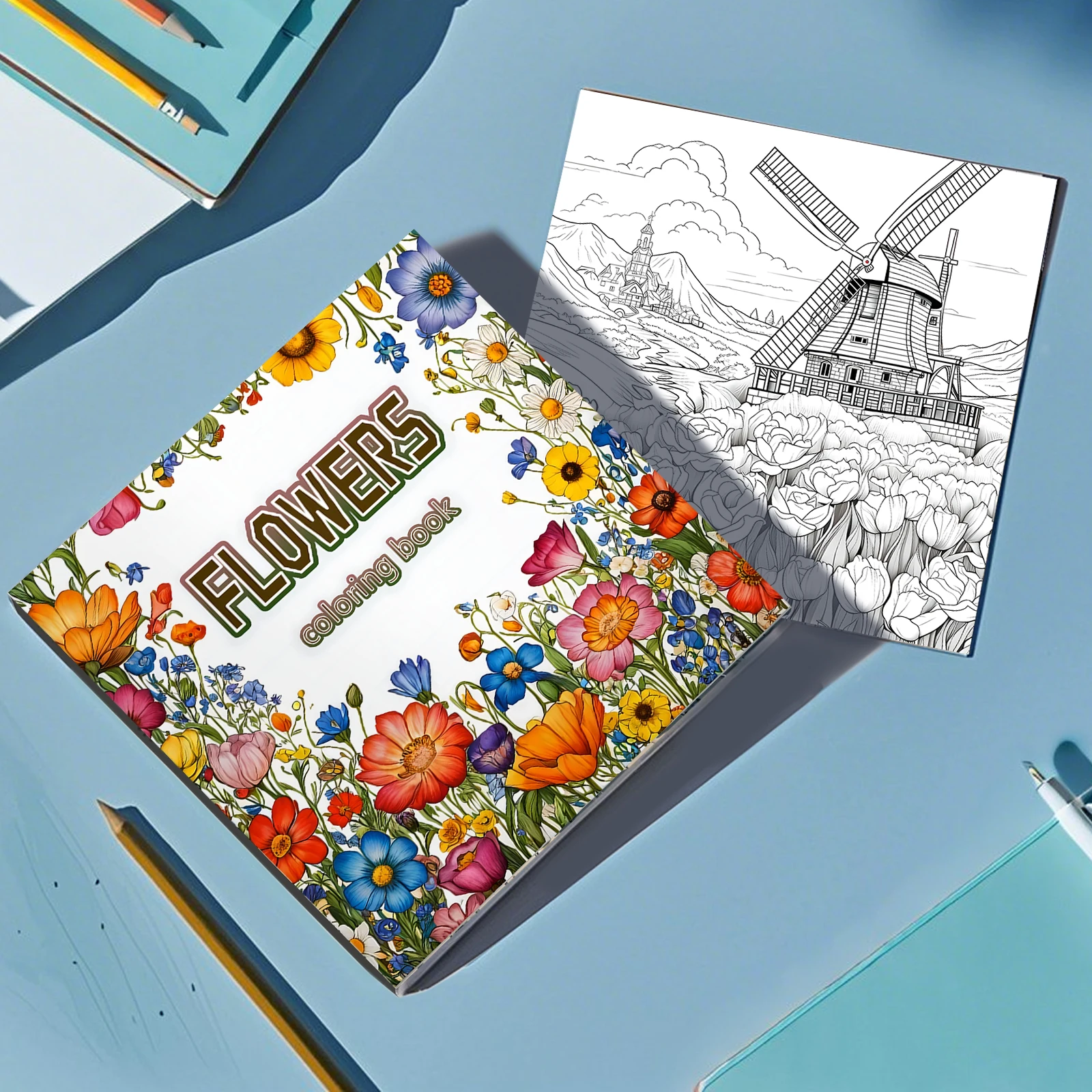 FLOWER Patterns Coloring Book for Holiday Doodles Adult Picture Book Cute Drawing Book Perfect Gift for Party and Birthday ﻿ 6