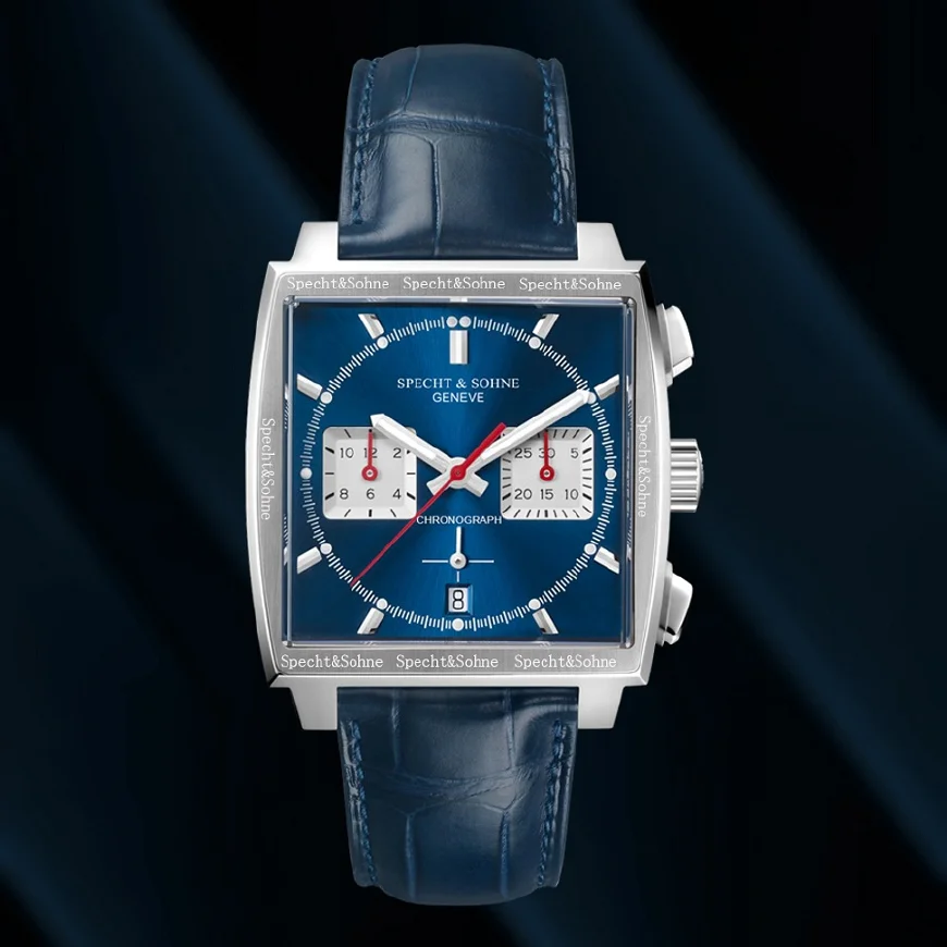 

Genuine Leather Creative Blue Mens Watches Top Brand Luxury Chronograph Quartz Watch Clock Men Sport Army Military Wrist Watches