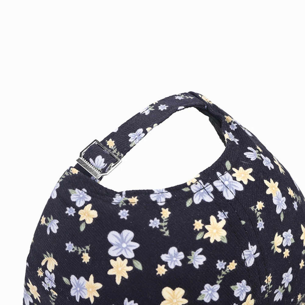 1 women's versatile flower printed baseball cap, spring and summer outdoor sun protection duckbill hat 6