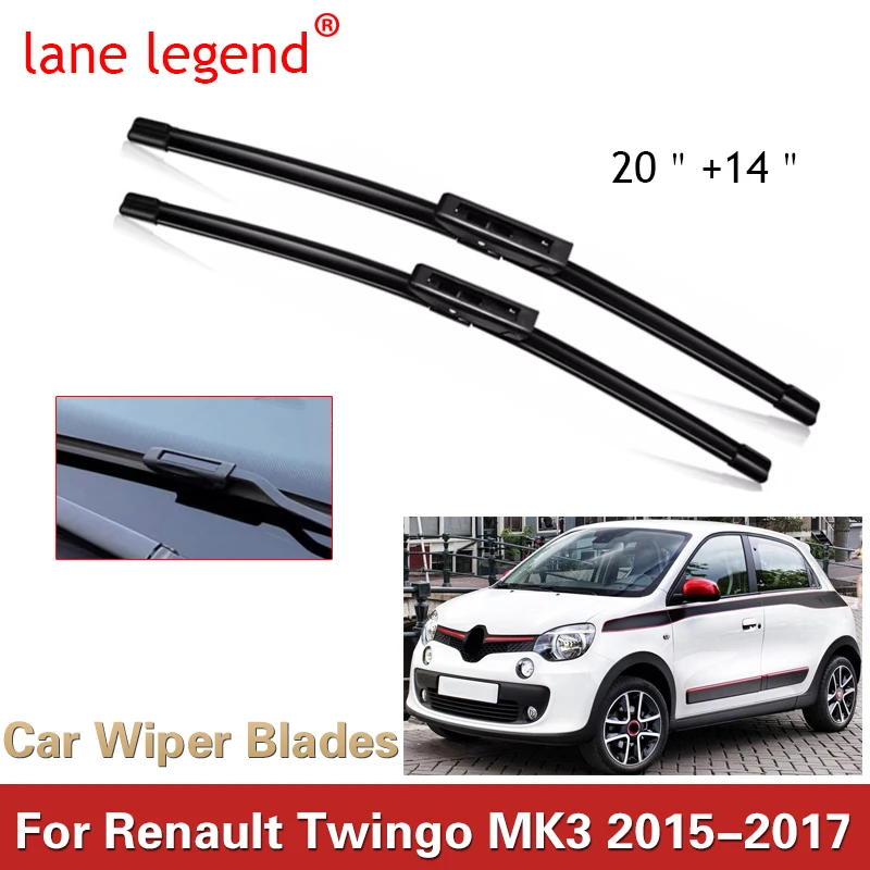 Spazzola Tergicristallo Per Auto Per Renault Twingo Mk3 20 "+ 14" 2015-2017 Lavavetri Anteriore Tergicristallo Spazzole Accessori