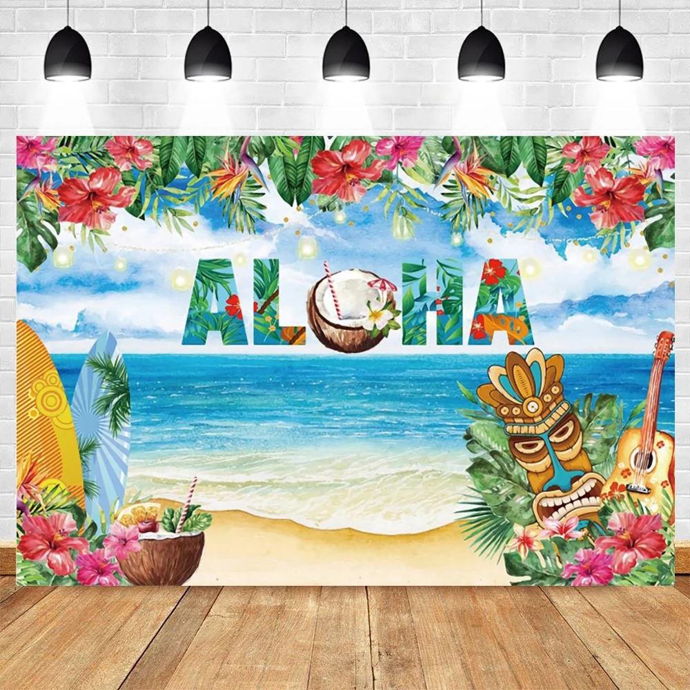 Sfondo Fotografico Fenicottero Tropicale 210x150 Cm – Tema Hawaiano Luau – Per Festa Compleanno Baby Shower