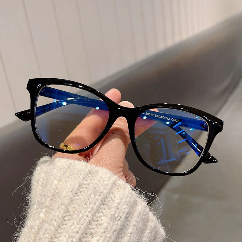 Optical Lenses Cat Eye Women Eyeglasses Anti Blue Light With Frame