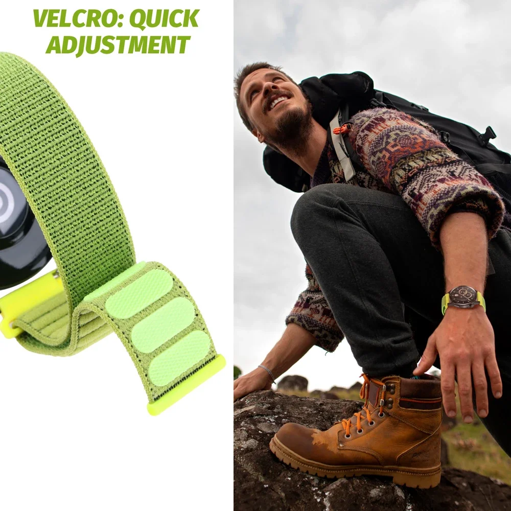 Nylon Loop Watch Strap, 20mm 22mm Band, Fitness Correa Bracelet