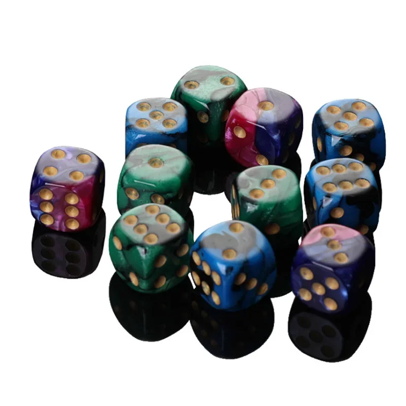 Game Dice 5pcs/set Two Colors Dice Puzzle Board Game Accessory 6 Sided Point 16mm