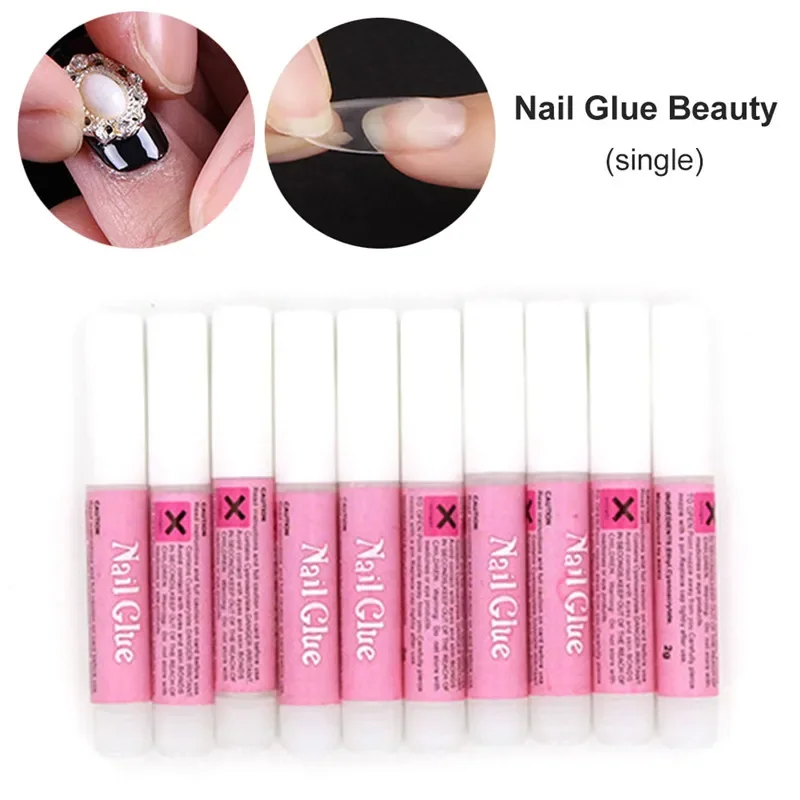 10pcs/lot Mini Beauty Nail Glue Professional Nail Art Glue False Art Decorate Tips Acrylic Glue Nail Accessories For Rhinestones 4