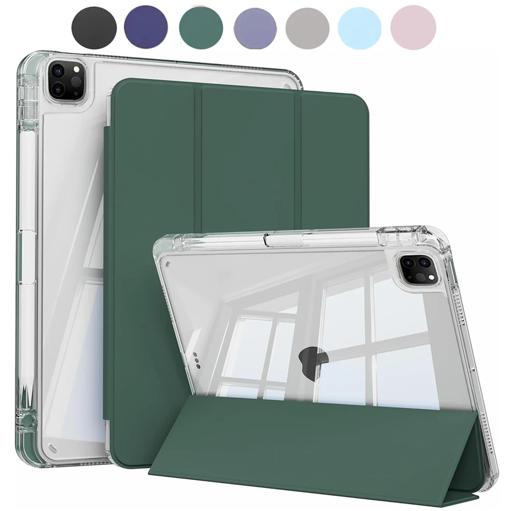iPad Pro 11 Case with Pencil Holder and Shockproof Clear Design