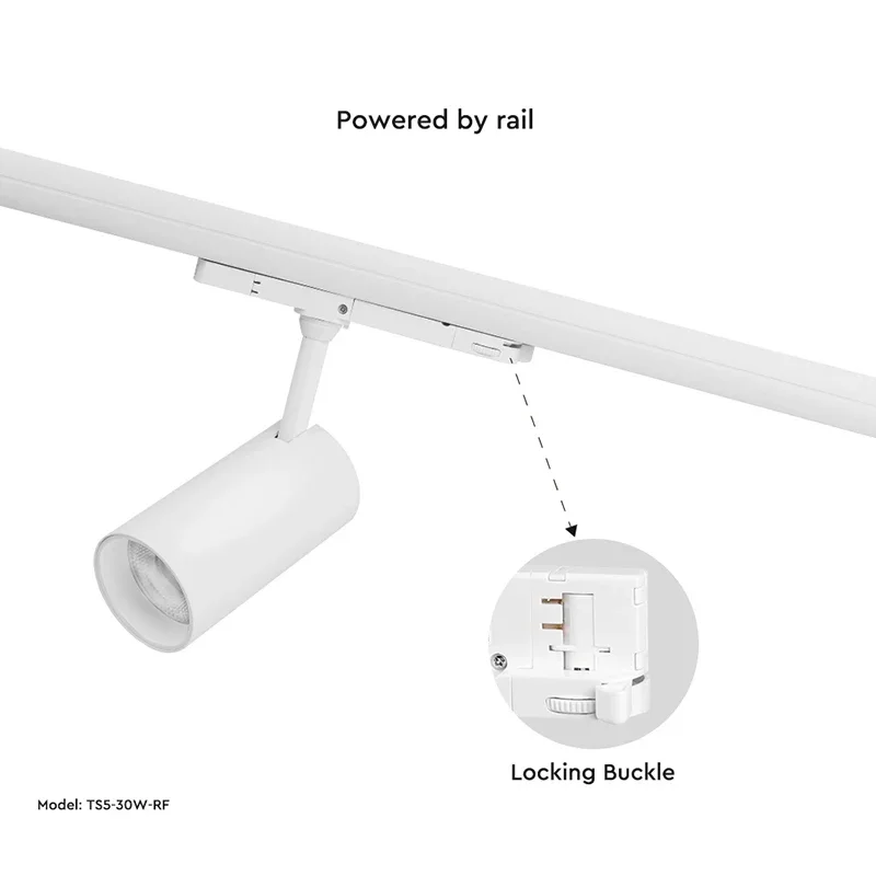 Miboxer RF 리모컨 LED 트랙 라이트, 듀얼 화이트 CCT 스포트라이트, 밝기 조절 가능, 천장 AC 110V 220V, 2.4G, 30W RGBCCT
