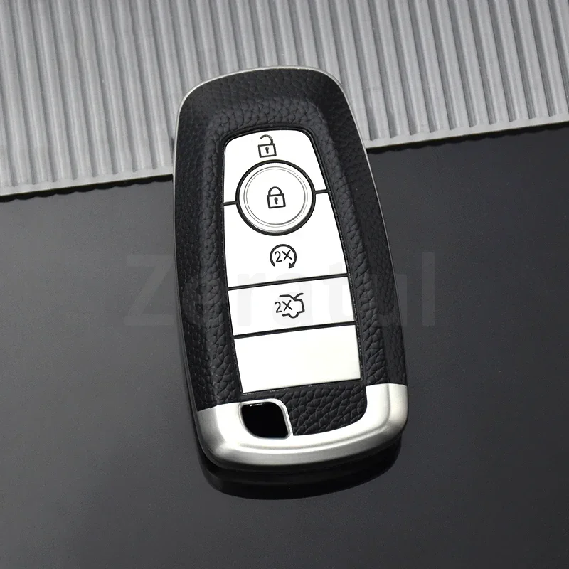 Premium TPU Leather Car Key Fob Holder Case Cover