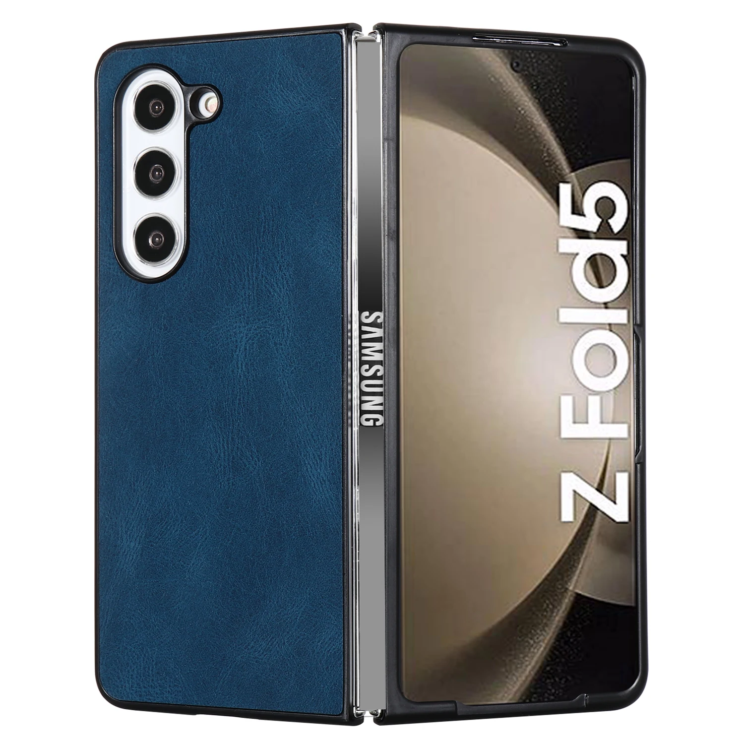 Funda Per Samsung Galaxy Z Fold 5 Custodia Retro Pu Leather + Hard Pc Cover Protettiva Pieghevole Per Galaxy Z Fold 5