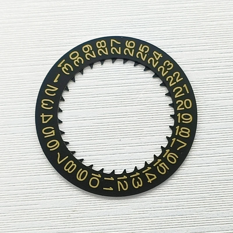 Elegant Black and Gold Kanji Date Week Wheel for Mechanical Movement Watch