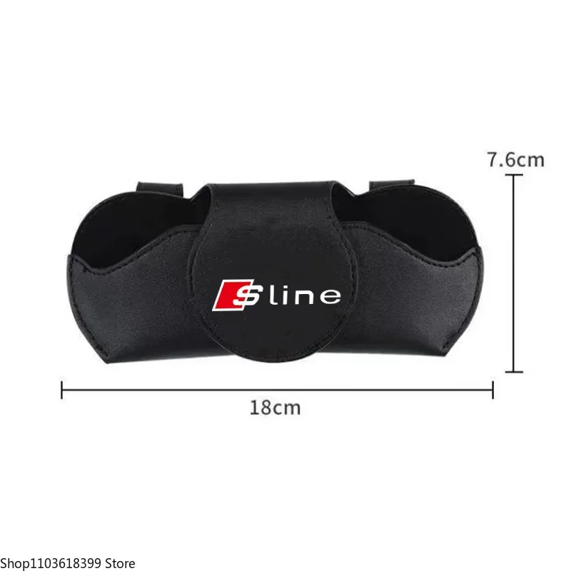 자동차 선바이저 가죽 선글라스 거치대, 자동차 안경 클립, 자동차 액세서리, 아우디 SLINE A3 A4 A5 A6 C7 Q5 Q7 Q3 Tt A7 8L RS