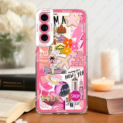 Cute Girl Style Sticker Soft TPU Phone Case Cover - S22 Plus (E01)