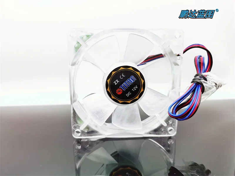 무소음 Pengda 청사진 8025 LED 적색등, 컴퓨터 섀시 냉각 선풍기, 8cm cm, 12V, 80x80x25mm, 신제품
