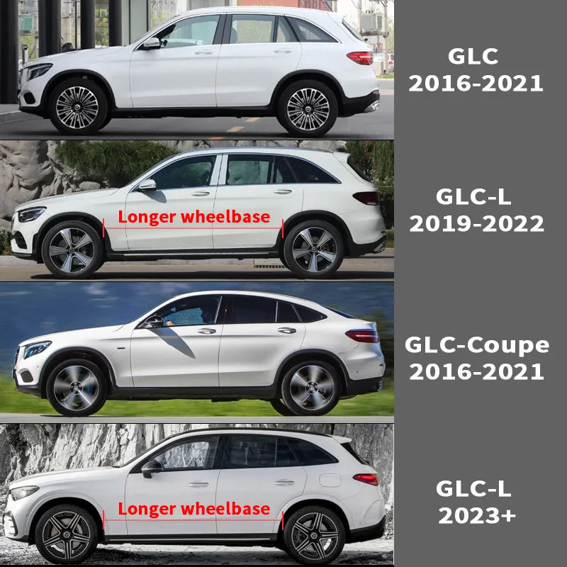 For Mercedes-Benz GLC Coupe X253 C253 2016-2019-2023Visor Vent Shades  Window Sun Rain Guard Deflector 4pcs