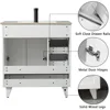30" Bathroom Vanity Cabinet with Sink Combo Set, Undermount Ceramic Sink, Matte Black Faucet, High-Definition Mirror 4