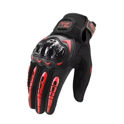 Men's Touch Screen Motorcycle Racing Gloves - Breathable Summer Protective Gear - XXL (Red Gloves)