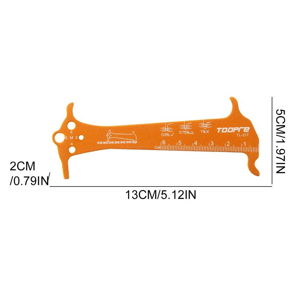 Pinza Tester Usura Catena Bici In Acciaio Inox | Misura 0,75% E 1% | Compatta 14x4,8 Cm | Per Strada, MTB E Pieghevoli