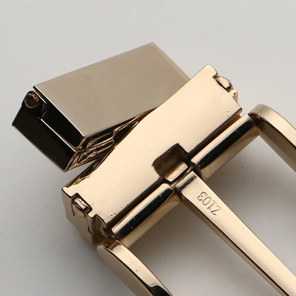 Men\'s Reversible Alloy Belt Buckle Prong Rectangular Pin Buckle