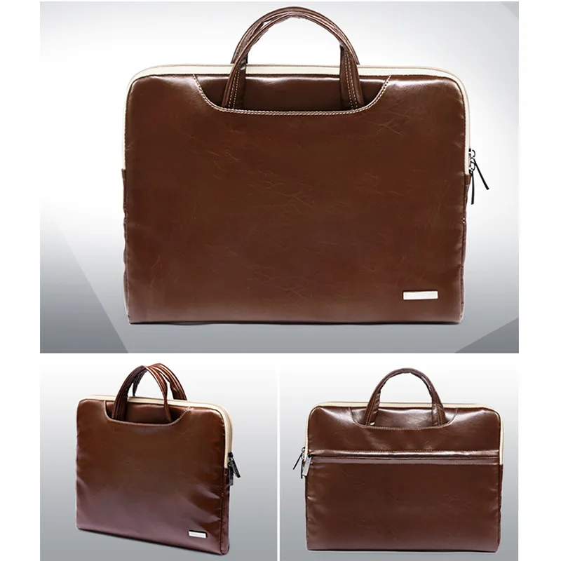 Brand Lisen PU Leather Handbag Laptop Bag Inch