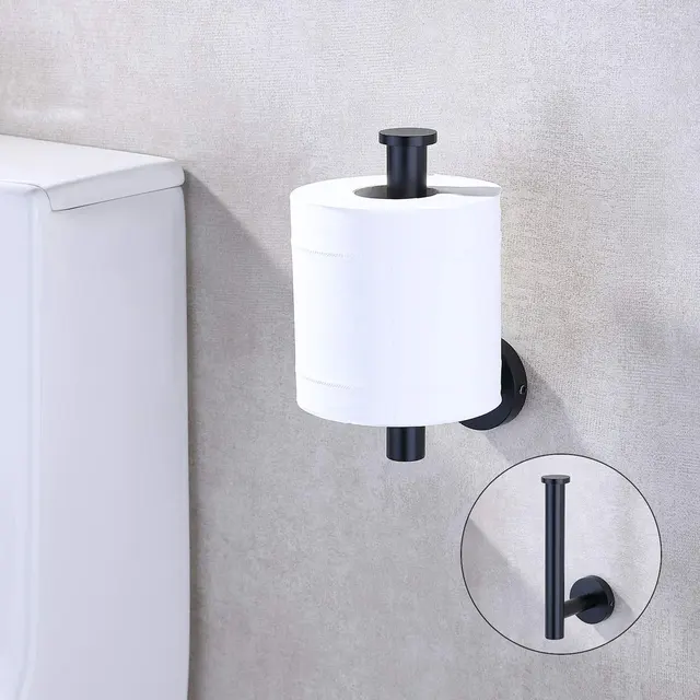 Support de rangement de papier toilette rond en acier inoxydable 304, support mural pour distributeur de rouleaux de papier toilette, support de salle de bain 6
