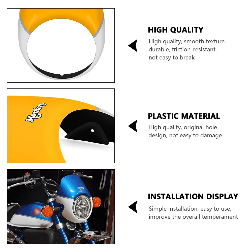 Per Monkey 125 monkey 125 2018-2023 Accessori per moto Copertura faro Parabrezza Parabrezza Carenatura Copertura tachimetro_voghion.com