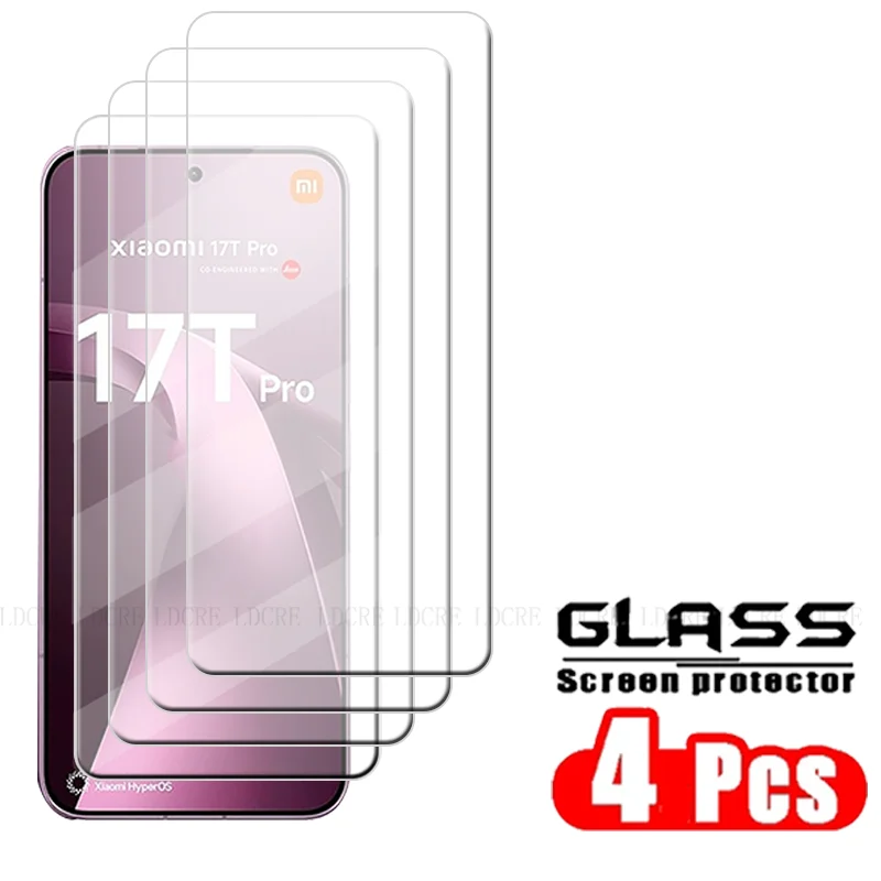 Xiaomi 17T Pro Clear Tempered Glass Screen Protector - 9H Transparent Protection
