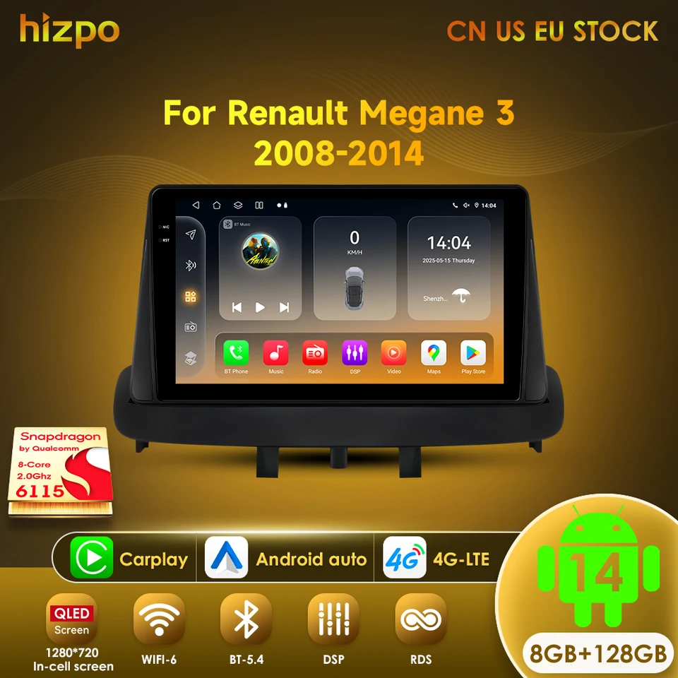 Hizpo Android GPS Car Radio For Renault Megane 3 2008 - 2014