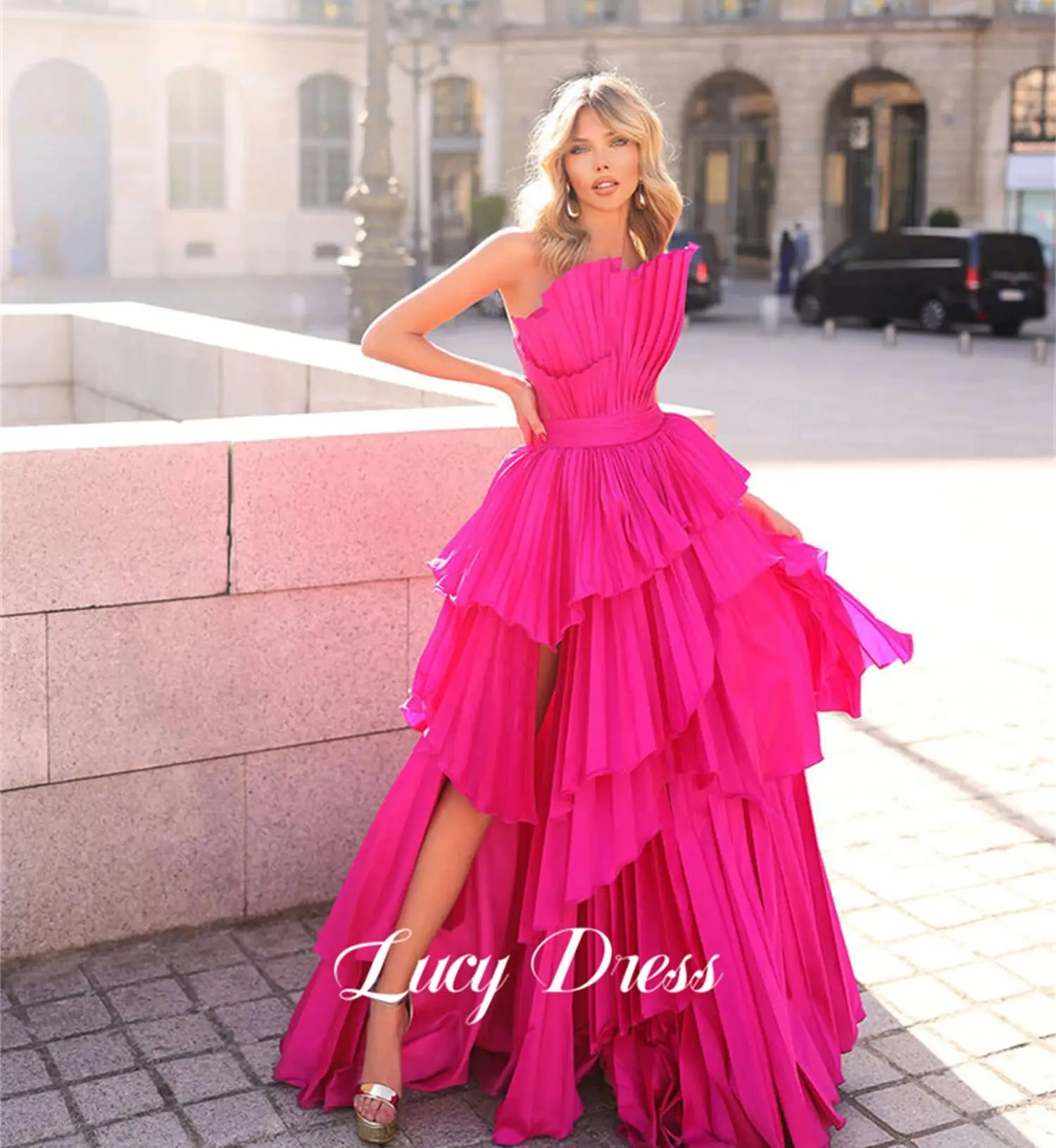 

Lucy Ball Gown Party Dress Irregular Shape Satin Line A Strapless Dresses Gala Robe Soiree De Luxe 2024 Sharon Said Evening