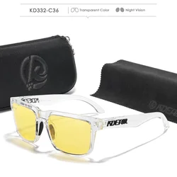 KDEAM Unisex Photochromic Polarized Sunglasses with Unique Frame and Case (C36 night vision)