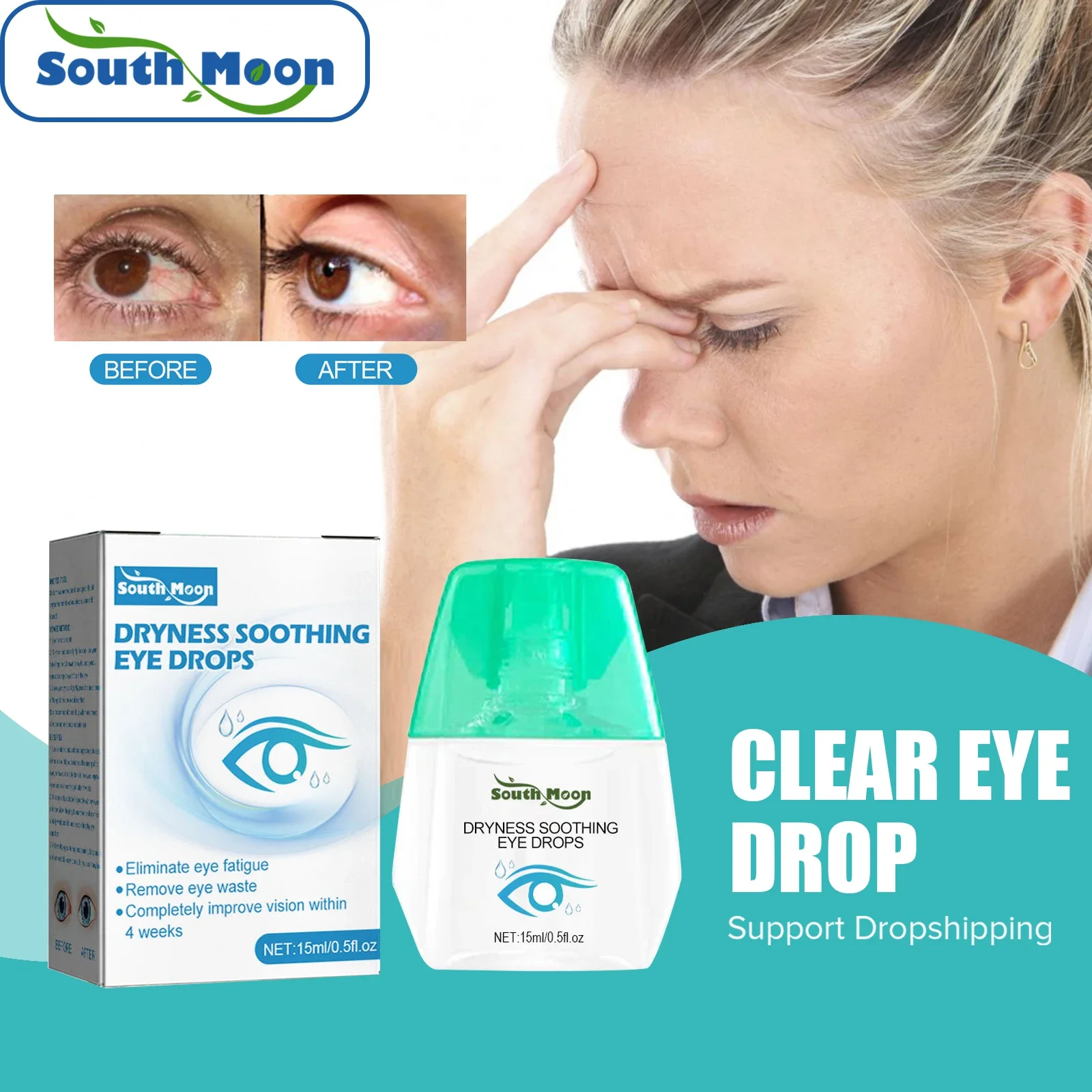 

Eye Drop Relieves Dry Red Eyes Anti Itchy Soothing Blurred Vision Asthenopia Sterilization Protect Eyesight Liquid Health Care