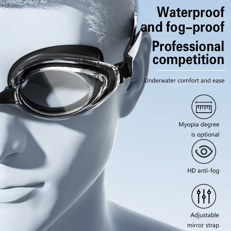 High-definition Adult Swimming Goggles Waterproof Flat Transparent Diving Equipment